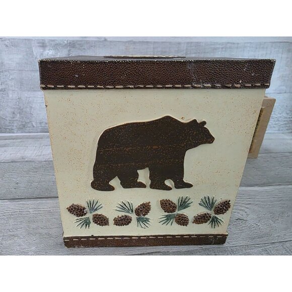 The Wild Outdoorsman Rustic Lodge Bathroom Set With Moose & Bear Tissue, Soap Tb - Picture 4 of 16